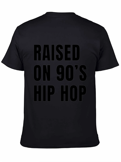 Raised on 90s Hip Hop Black T-Shirt