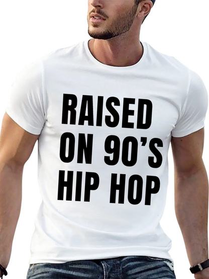 Raised on 90s Hip Hop Black T-Shirt