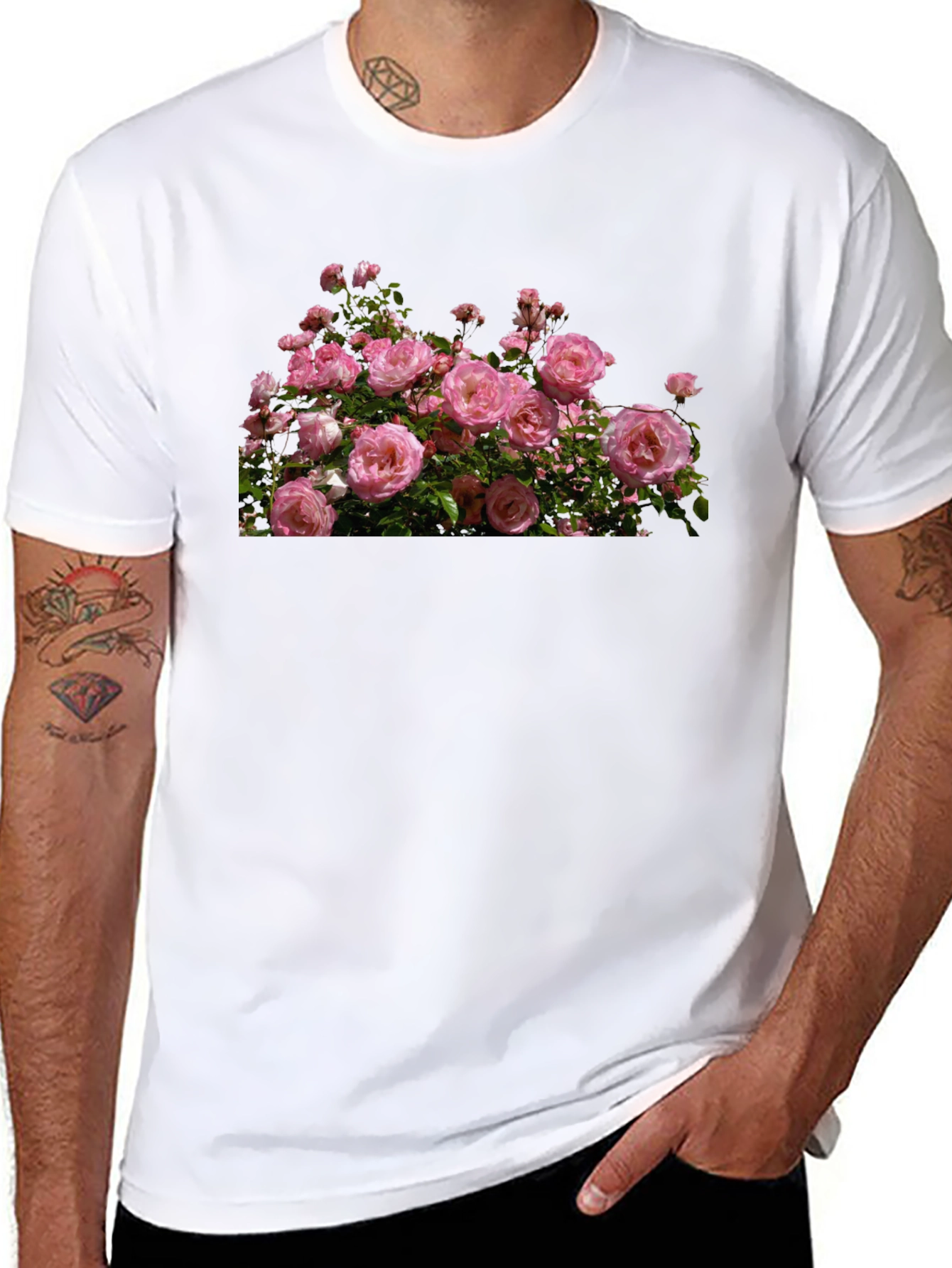 Floral Print Crew Neck T-Shirt