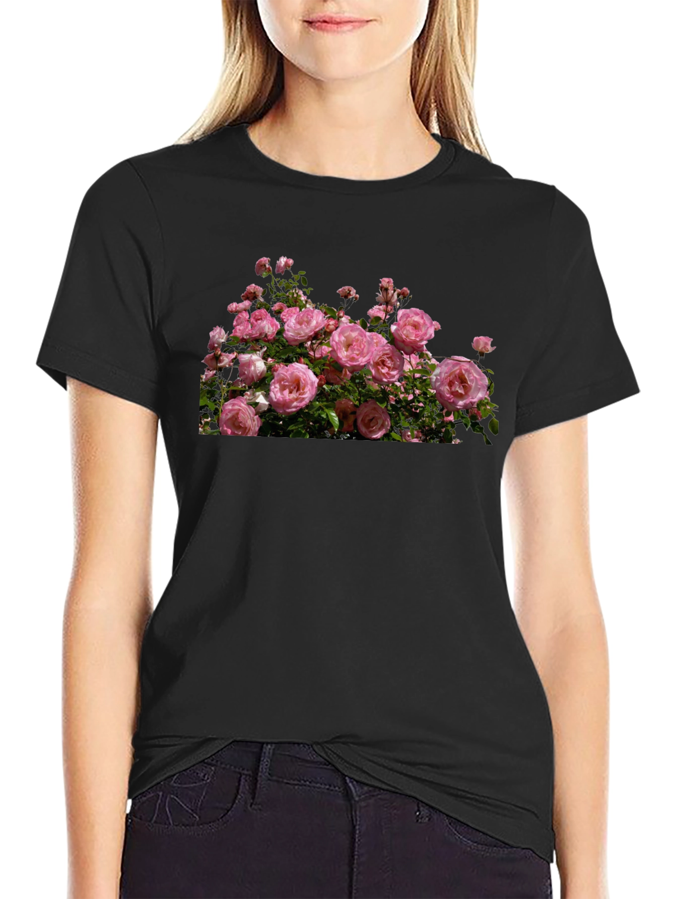 Floral Print Crew Neck T-Shirt