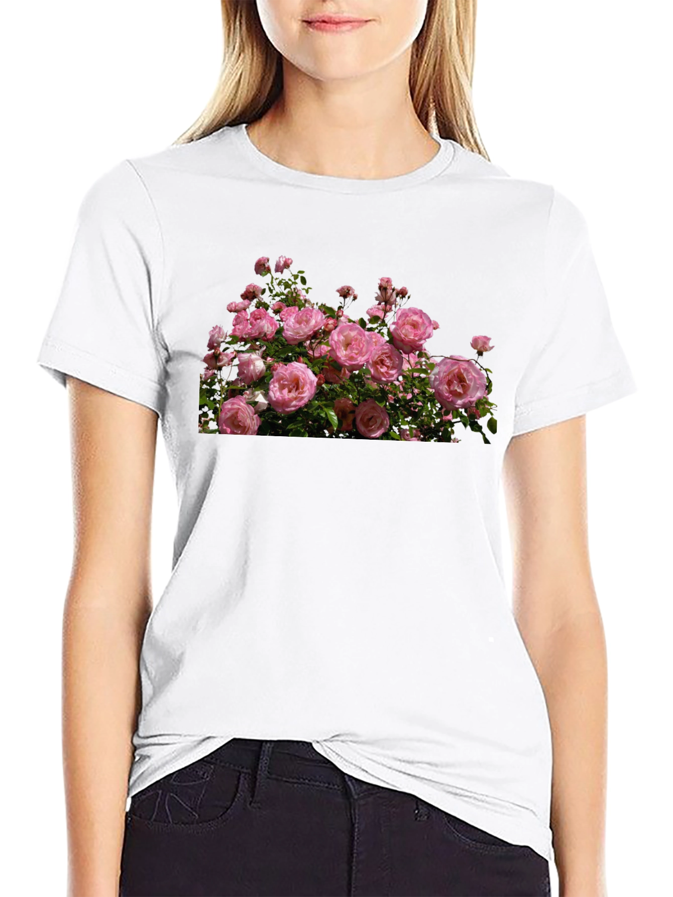 Floral Print Crew Neck T-Shirt