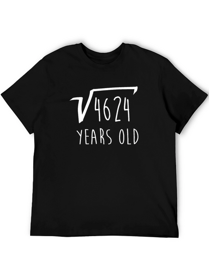 Square Root of 4624 Years Old Funny T-Shirt