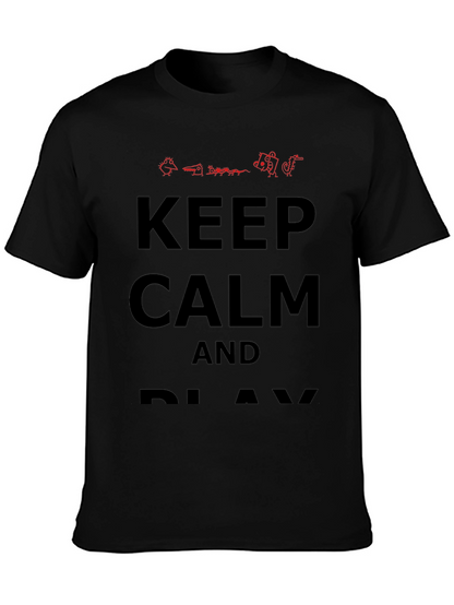 Keep Calm and Play T-Shirt - Novelty Graphic Tee