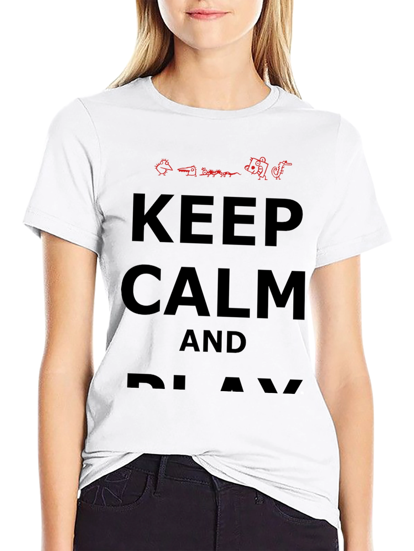 Keep Calm and Play T-Shirt - Novelty Graphic Tee