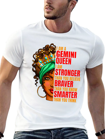 Gemini Queen Graphic T-Shirt - Strong Brave Smart