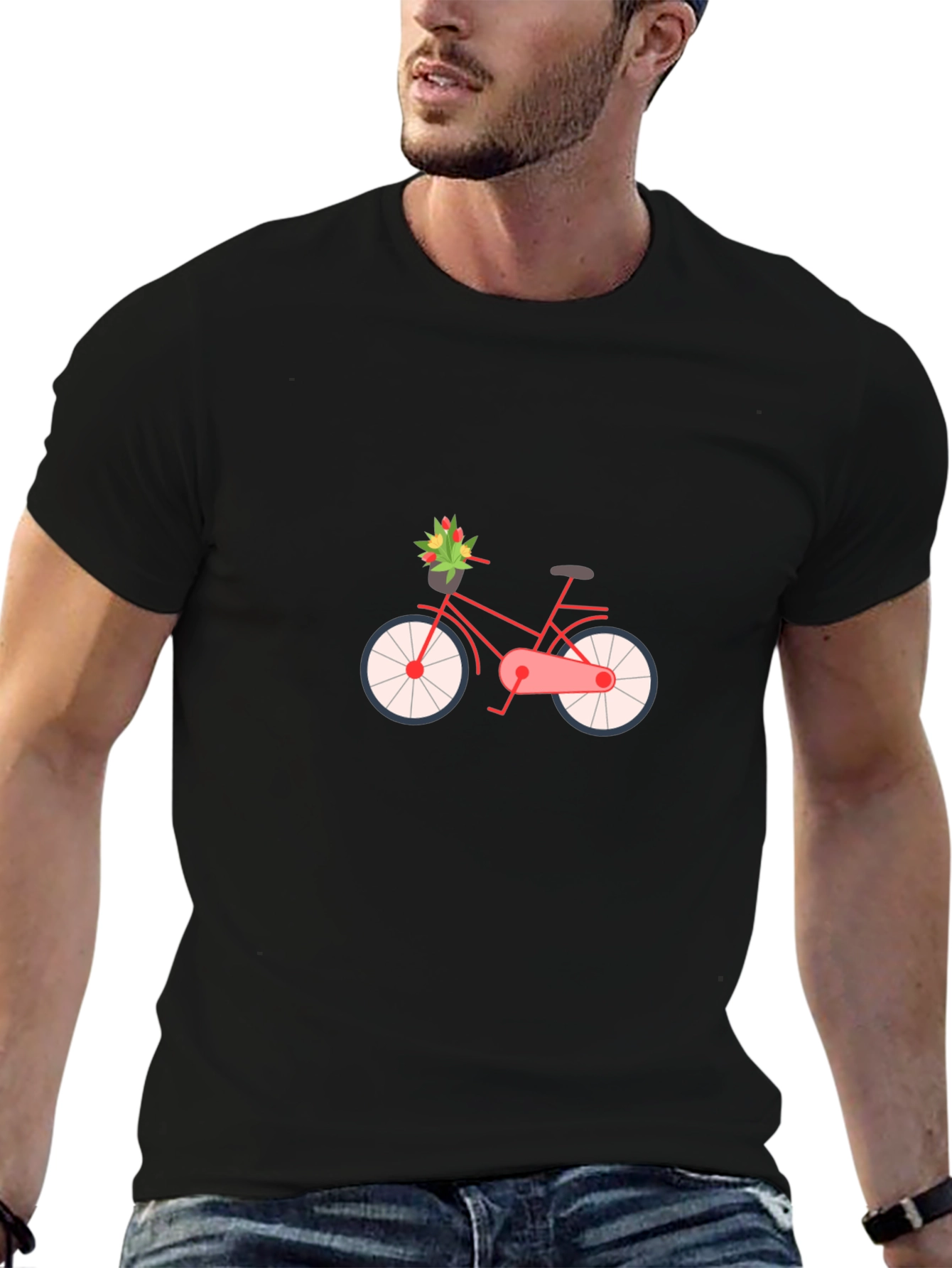 Stylish Bicycle Graphic Tee - Classic Comfort