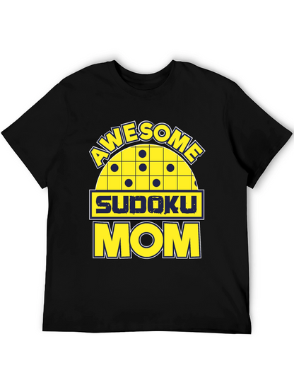 Awesome Sudoku Mom Graphic Tee Shirt