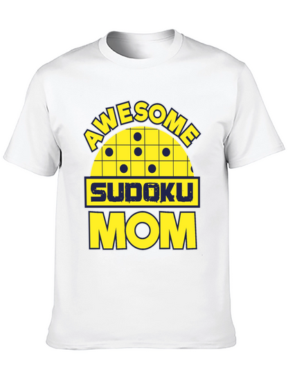 Awesome Sudoku Mom Graphic Tee Shirt