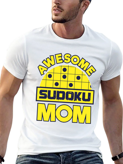Awesome Sudoku Mom Graphic Tee Shirt