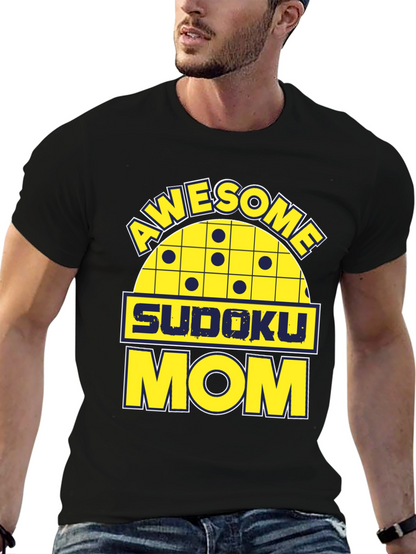 Awesome Sudoku Mom Graphic Tee Shirt