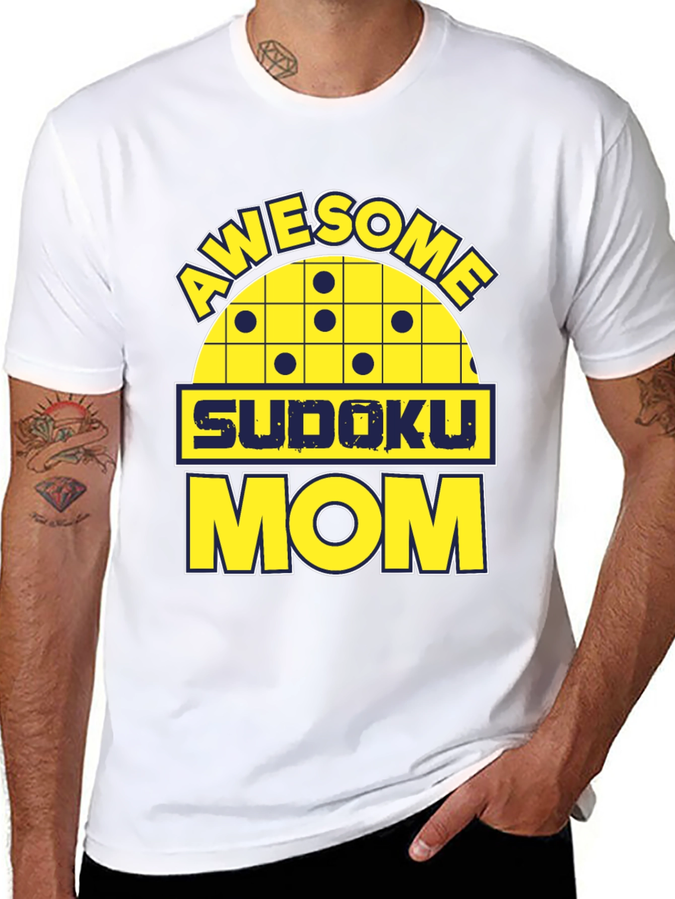 Awesome Sudoku Mom Graphic Tee Shirt