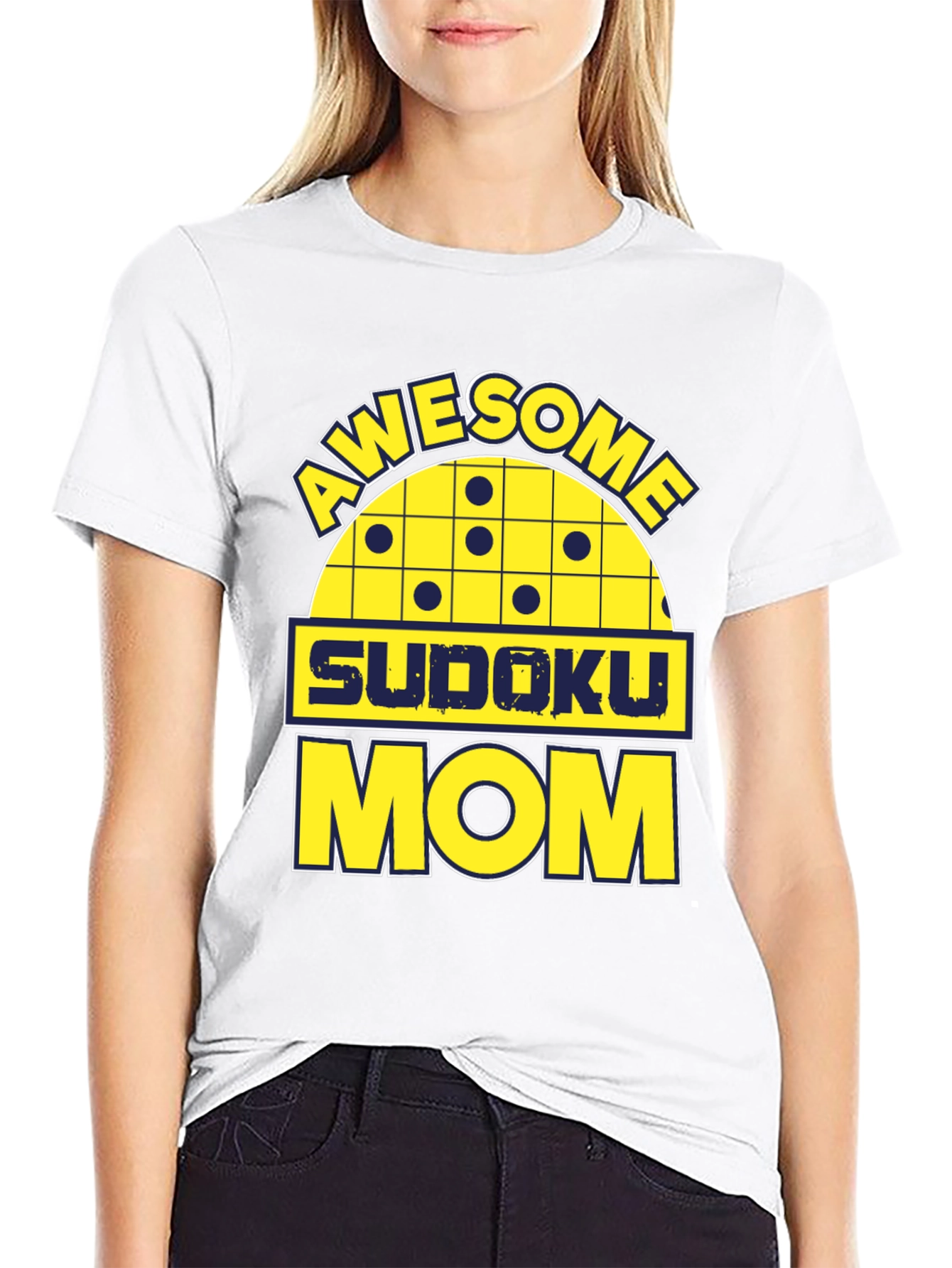 Awesome Sudoku Mom Graphic Tee Shirt