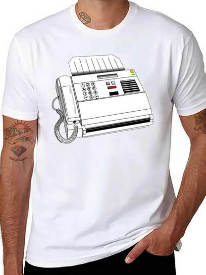 Retro Fax Machine Graphic Tee