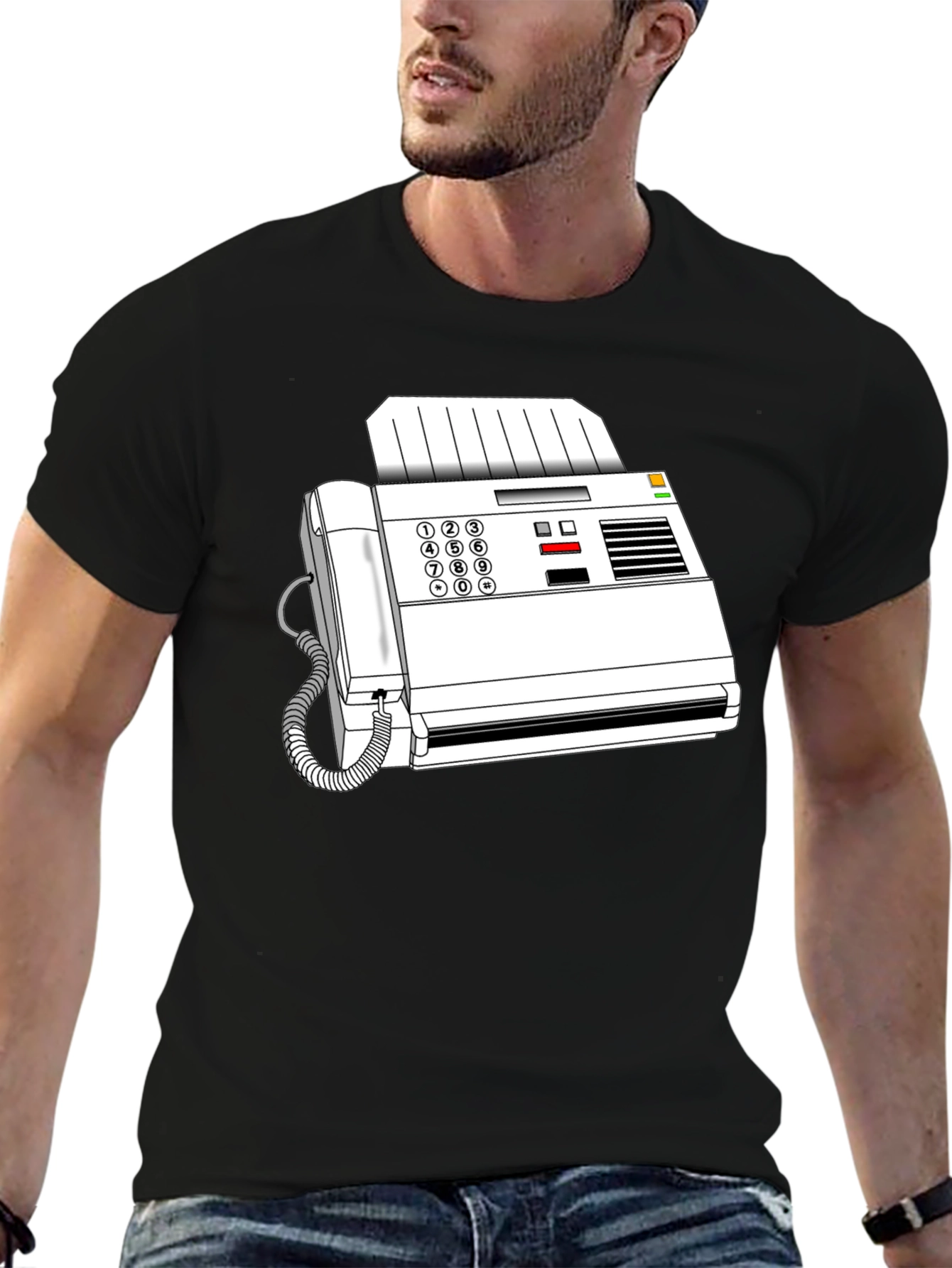 Retro Fax Machine Graphic Tee