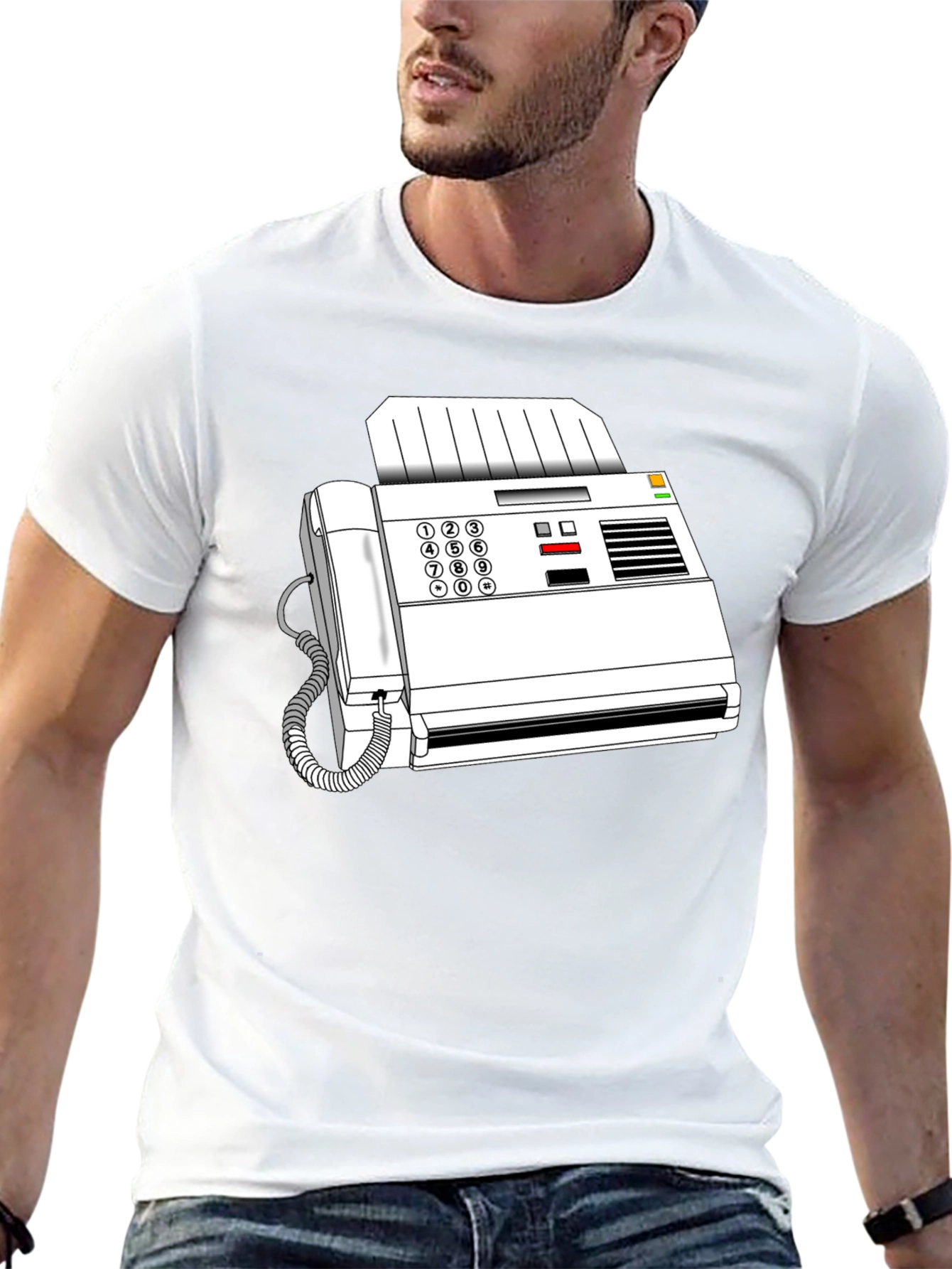 Retro Fax Machine Graphic Tee