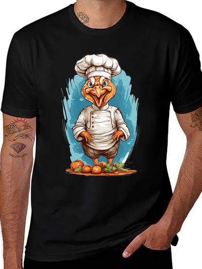 Chef Chicken Graphic T-Shirt - Funny Foodie Tee