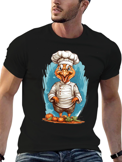 Chef Chicken Graphic T-Shirt - Funny Foodie Tee