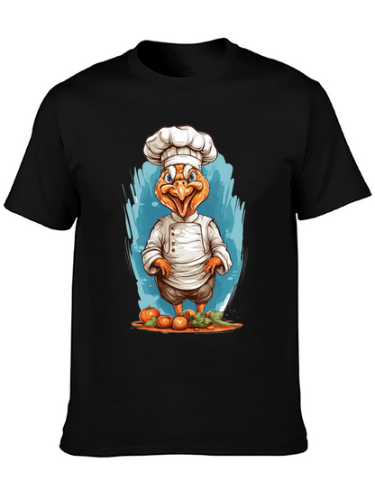 Chef Chicken Graphic T-Shirt - Funny Foodie Tee