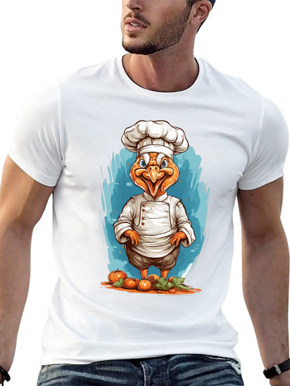 Chef Chicken Graphic T-Shirt - Funny Foodie Tee