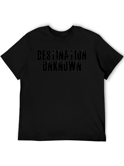 Destination Unknown Graphic Tee - Bold Black T-Shirt