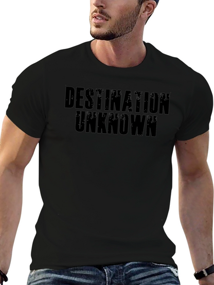 Destination Unknown Graphic Tee - Bold Black T-Shirt