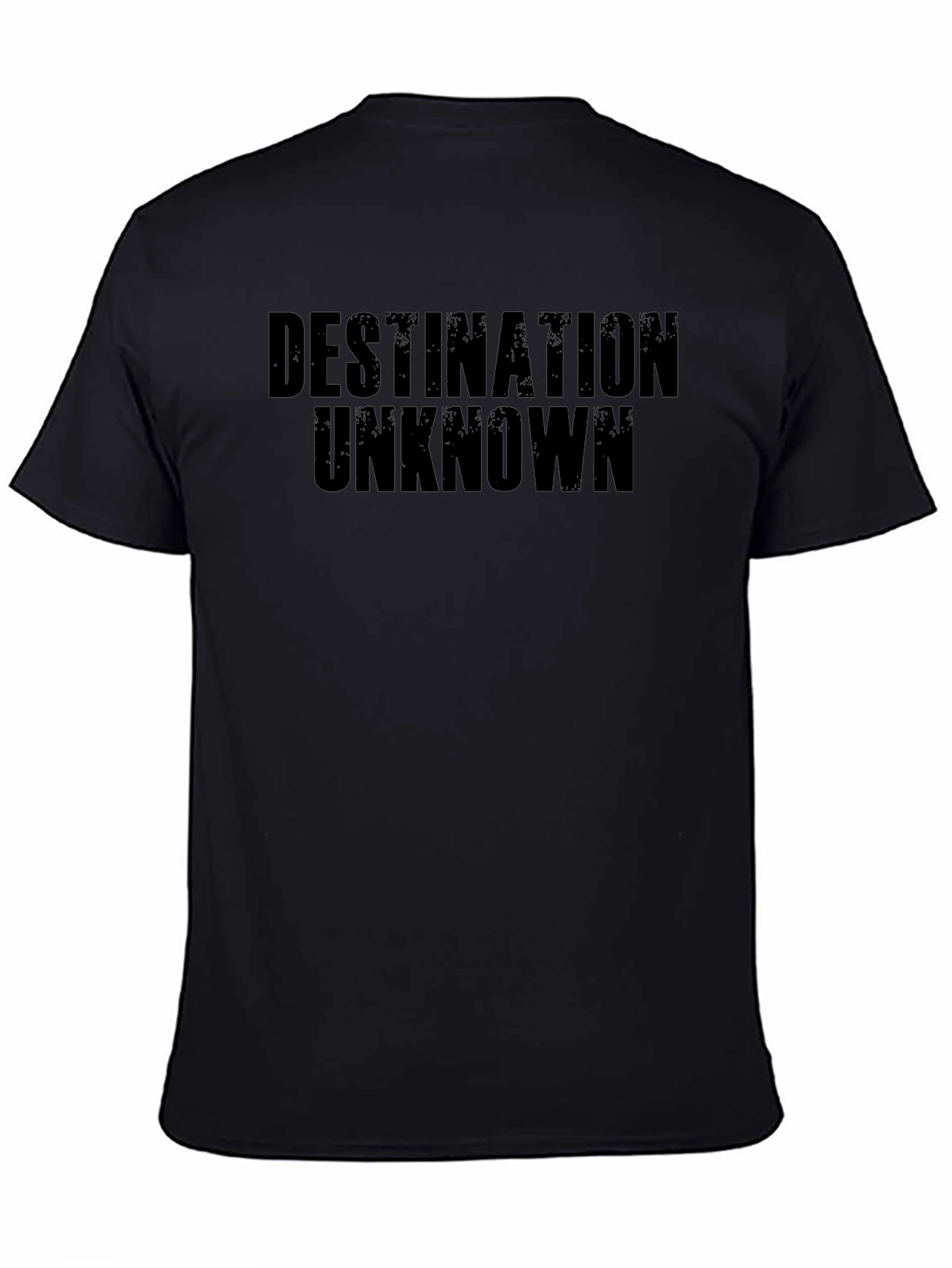 Destination Unknown Graphic Tee - Bold Black T-Shirt