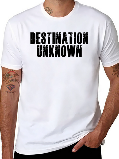 Destination Unknown Graphic Tee - Bold Black T-Shirt