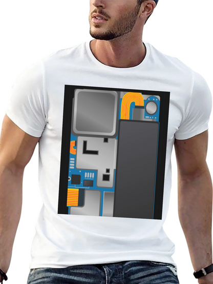 Tech Circuit Board Graphic Black T-Shirt