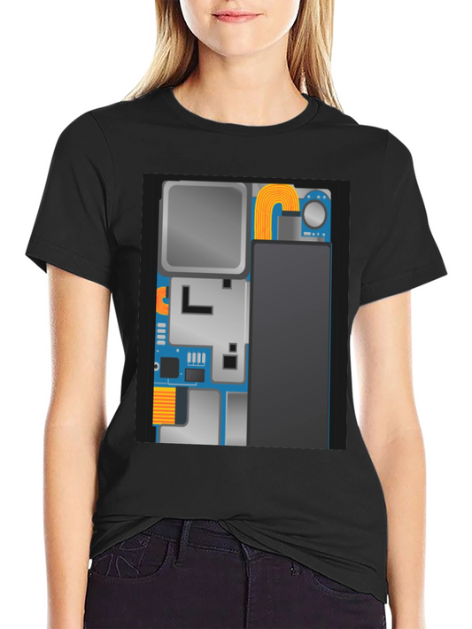 Tech Circuit Board Graphic Black T-Shirt