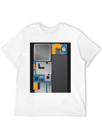 Tech Circuit Board Graphic Black T-Shirt