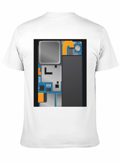 Tech Circuit Board Graphic Black T-Shirt