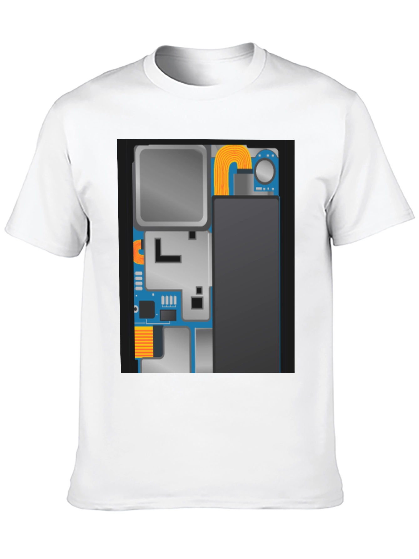 Tech Circuit Board Graphic Black T-Shirt