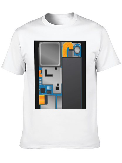 Tech Circuit Board Graphic Black T-Shirt