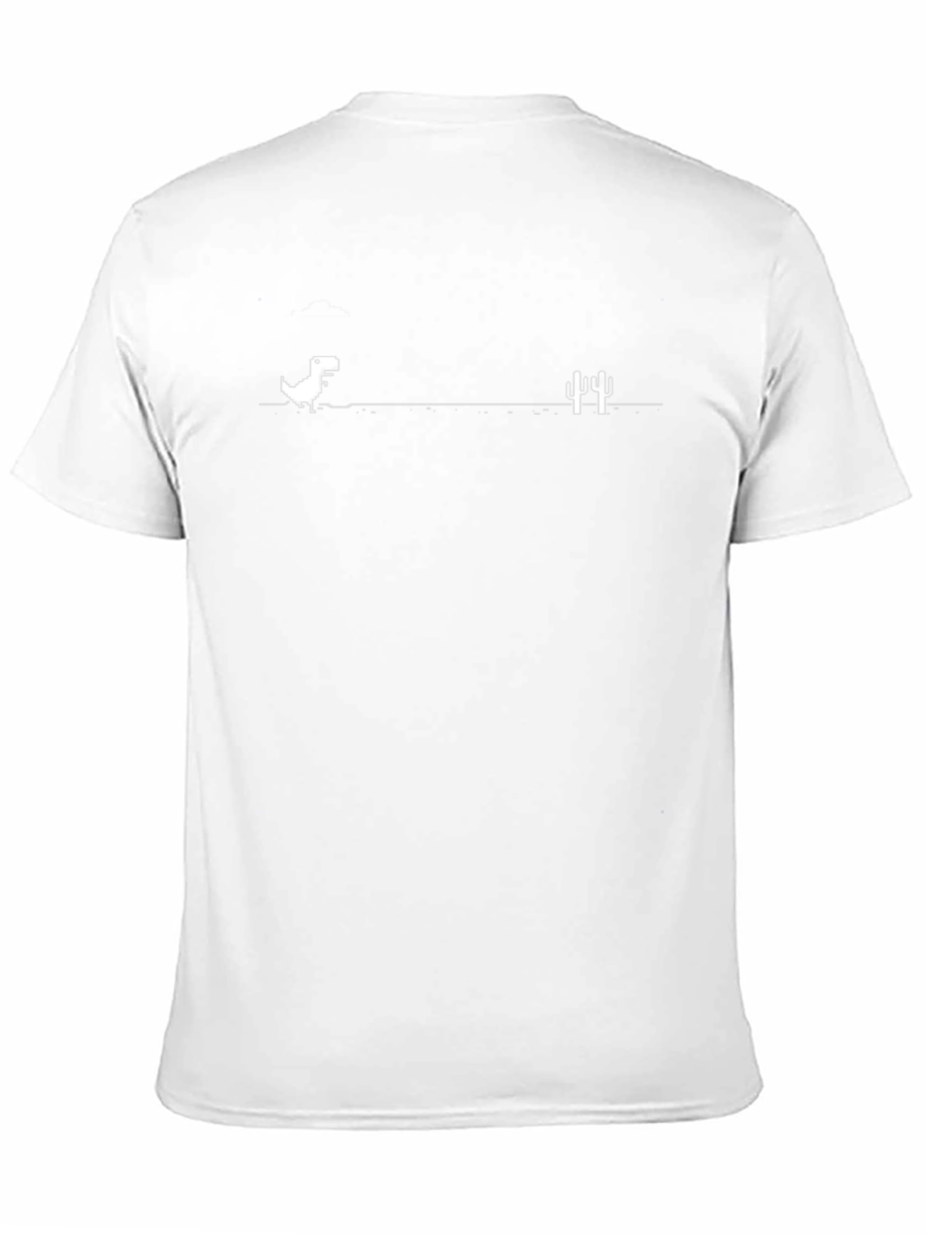 Chrome Dino T-Shirt - Black Tee for Gamers