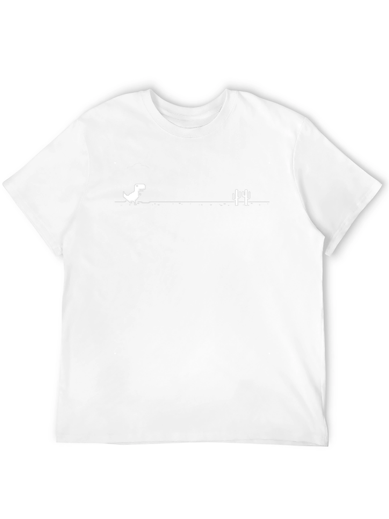 Chrome Dino T-Shirt - Black Tee for Gamers
