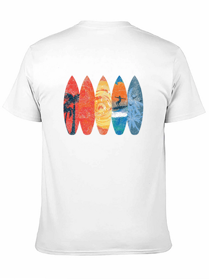 Retro Surfboard Graphic Tee - Black