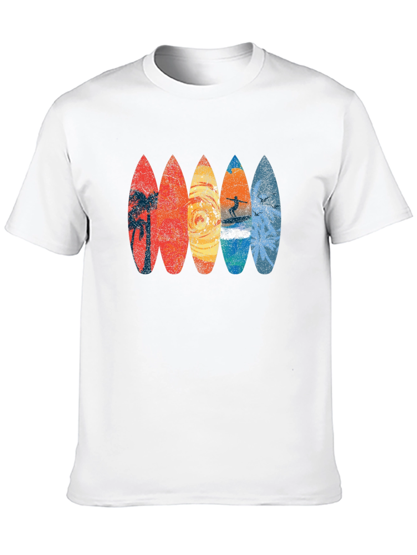 Retro Surfboard Graphic Tee - Black