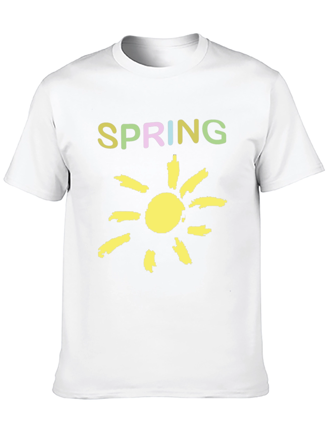 Spring Sunshine Graphic Tee - Soft Black Cotton Shirt