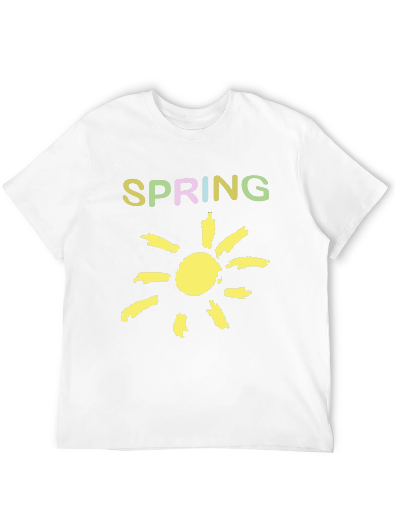 Spring Sunshine Graphic Tee - Soft Black Cotton Shirt