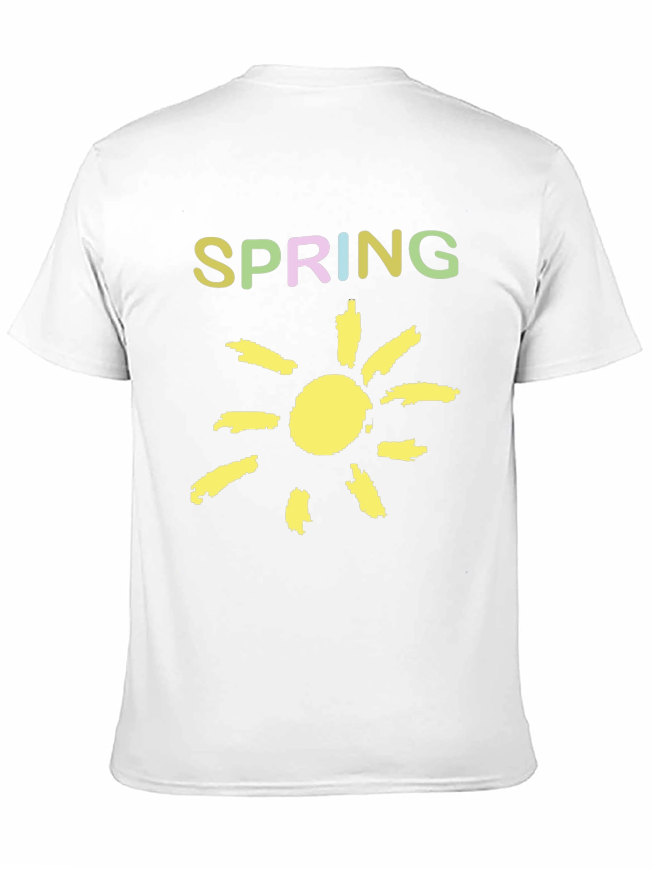 Spring Sunshine Graphic Tee - Soft Black Cotton Shirt