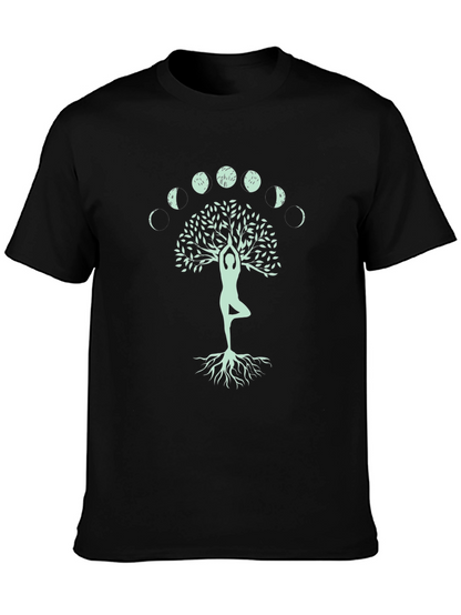 Yoga Tree of Life T-Shirt - Moon Phases