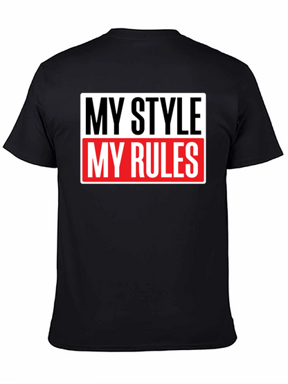 My Style My Rules Black Graphic Tee