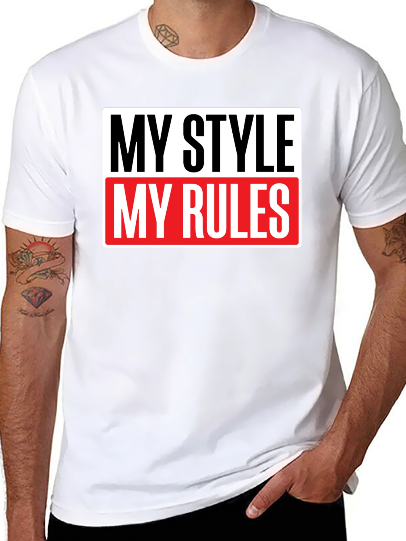 My Style My Rules Black Graphic Tee