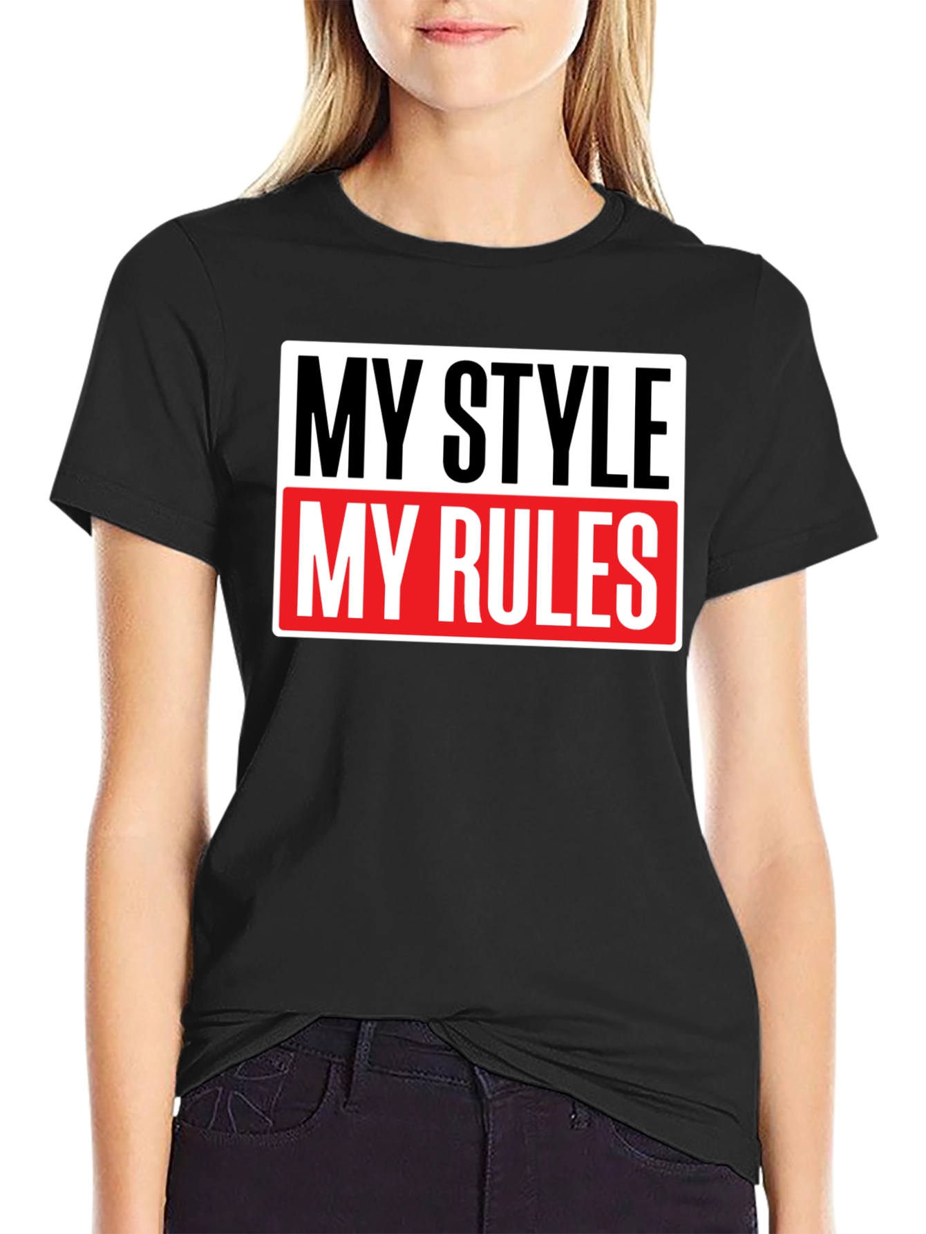 My Style My Rules Black Graphic Tee