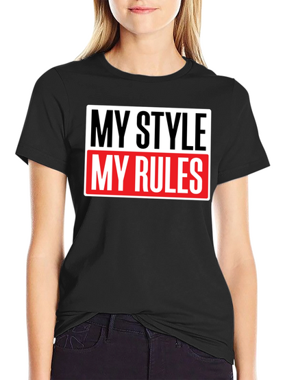 My Style My Rules Black Graphic Tee