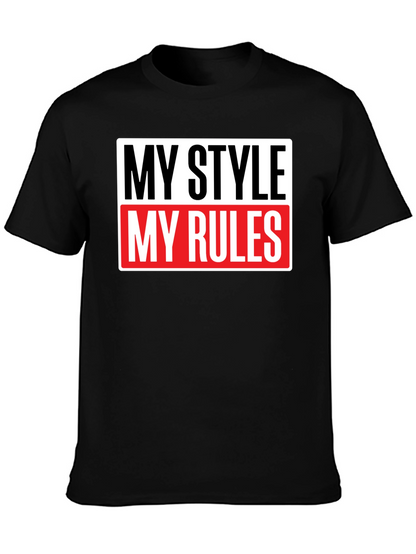 My Style My Rules Black Graphic Tee