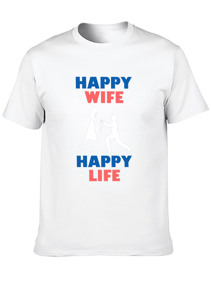 Happy Wife Happy Life Graphic T-Shirt