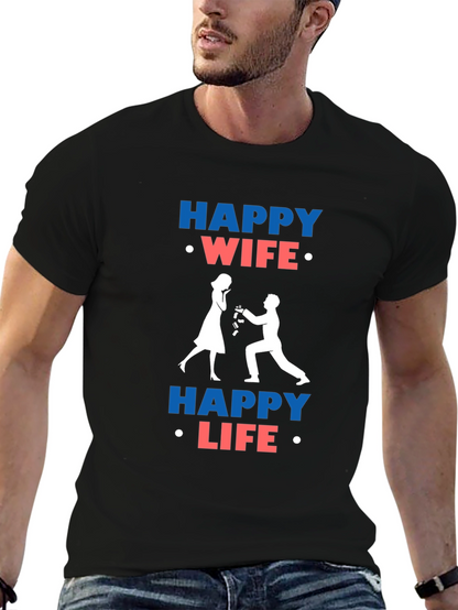 Happy Wife Happy Life Graphic T-Shirt