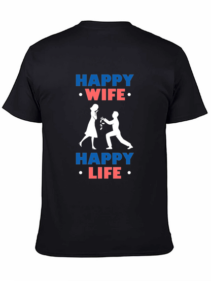 Happy Wife Happy Life Graphic T-Shirt