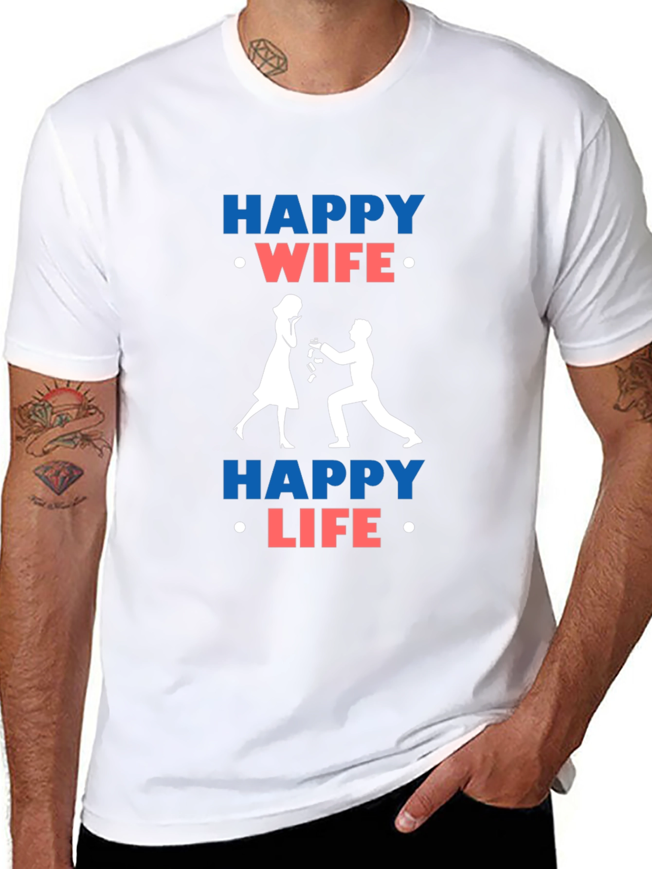Happy Wife Happy Life Graphic T-Shirt